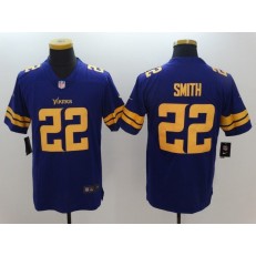 Minnesota Vikings #22 Harrison Smith Purple Gold Vapor Untouchable Limited Men Nike NFL Jersey