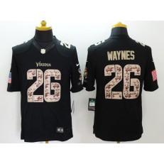 Minnesota Vikings #26 Trae Waynes Black Men Stitched Nike NFL Limited Salute to Service Jersey