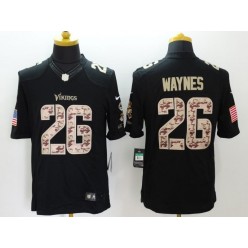 Minnesota Vikings #26 Trae Waynes Black Men Stitched Nike NFL Limited Salute to Service Jersey