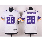 Minnesota Vikings #28 Adrian Peterson Elite White Men Nike NFL Jersey