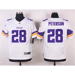 Minnesota Vikings #28 Adrian Peterson Elite White Men Nike NFL Jersey
