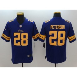 Minnesota Vikings #28 Adrian Peterson Purple Gold Vapor Untouchable Limited Men Nike NFL Jersey