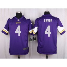 Minnesota Vikings #4 Brett Favre Elite Purple Men Nike NFL Game Jersey