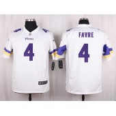 Minnesota Vikings #4 Brett Favre Elite White Men Nike NFL Game Jersey