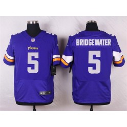 Minnesota Vikings #5 Teddy Bridgewater Elite Purple Team Color Men Nike NFL Jersey