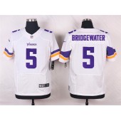 Minnesota Vikings #5 Teddy Bridgewater Elite White Men Nike NFL Jersey