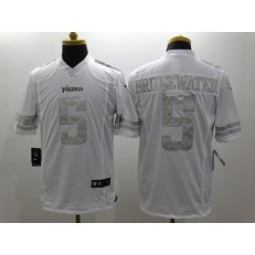 Minnesota Vikings #5 Teddy Bridgewater White Men Stitched Nike NFL Limited Platinum Jersey