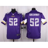 Minnesota Vikings #52 Chad Greenway Elite Purple Men Nike NFL Game Jersey