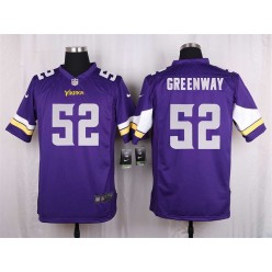 Minnesota Vikings #52 Chad Greenway Elite Purple Men Nike NFL Game Jersey