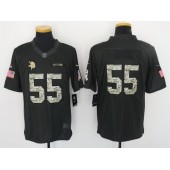 Minnesota Vikings #55 Anthony Barr Anthracite Salute to Service Limited Men Nike NFL Jersey