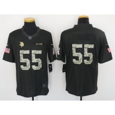 Minnesota Vikings #55 Anthony Barr Anthracite Salute to Service Limited Men Nike NFL Jersey
