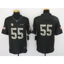 Minnesota Vikings #55 Anthony Barr Anthracite Salute to Service Limited Men Nike NFL Jersey
