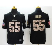 Minnesota Vikings #55 Anthony Barr Black Men Stitched Nike NFL Limited Salute to Service Jersey