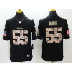 Minnesota Vikings #55 Anthony Barr Black Men Stitched Nike NFL Limited Salute to Service Jersey