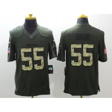 Minnesota Vikings #55 Anthony Barr Green Salute To Service Limited Men Nike NFL Jersey