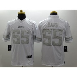 Minnesota Vikings #55 Anthony Barr White Men Stitched Nike NFL Limited Platinum Jersey