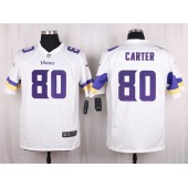 Minnesota Vikings #80 Cris Carter Elite White Men Nike NFL Game Jersey