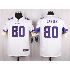 Minnesota Vikings #80 Cris Carter Elite White Men Nike NFL Game Jersey