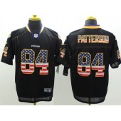 Minnesota Vikings #84 Cordarrelle Patterson Black Men Stitched Nike NFL Elite USA Flag Fashion Jersey