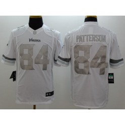 Minnesota Vikings #84 Cordarrelle Patterson White Men Stitched Nike NFL Limited Platinum Jersey