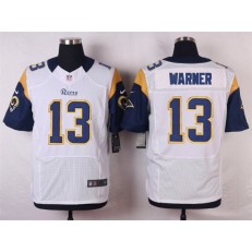 St. Louis Rams #13 Kurt Warner Men Nike White Elite NFL Jersey