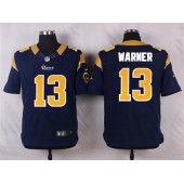 St. Louis Rams #13 Kurt Warner Navy Blue Men Football Elite Nike NFL Jersey