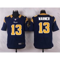 St. Louis Rams #13 Kurt Warner Navy Blue Men Football Elite Nike NFL Jersey