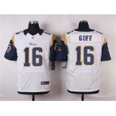 St. Louis Rams #16 Jared Goff Men Nike White Elite NFL Jersey