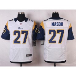 St. Louis Rams #27 Tre Mason Men Nike White Elite NFL Jersey