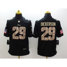 St. Louis Rams #29 Eric Dickerson Black Men Stitched Nike NFL Limited Salute to Service Jersey