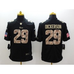 St. Louis Rams #29 Eric Dickerson Black Men Stitched Nike NFL Limited Salute to Service Jersey