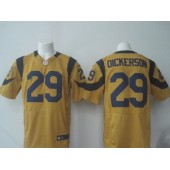 St. Louis Rams #29 Eric Dickerson Gold Men Stitched Nike NFL Elite Color Rush Jersey
