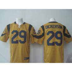 St. Louis Rams #29 Eric Dickerson Gold Men Stitched Nike NFL Elite Color Rush Jersey