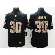 St. Louis Rams #30 Todd Gurley Black Men Stitched Nike NFL Limited Salute to Service Jersey