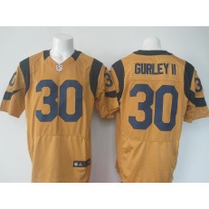 St. Louis Rams #30 Todd Gurley II Gold Men Stitched Nike NFL Elite Color Rush Jersey