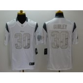 St. Louis Rams #30 Todd Gurley White Platinum Men Football Nike NFL Jersey