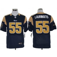 St. Louis Rams #55 James Laurinaitis Navy Blue Men Football Elite Nike NFL Jersey