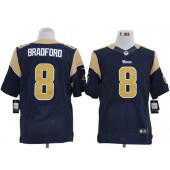 St. Louis Rams #8 Sam Bradford Navy Blue Men Football Elite Nike NFL Jersey