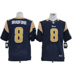 St. Louis Rams #8 Sam Bradford Navy Blue Men Football Elite Nike NFL Jersey