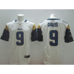 St. Louis Rams #9 Austin Davis White Elite Men Nike NFL Jersey