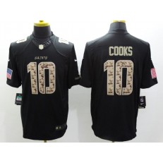 New Orleans Saints #10 Brandin Cooks Black Men Stitched Nike NFL Limited Salute to Service Jersey