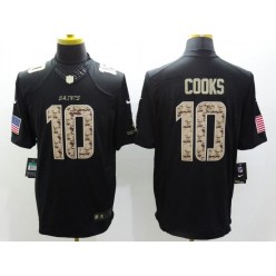 New Orleans Saints #10 Brandin Cooks Black Men Stitched Nike NFL Limited Salute to Service Jersey