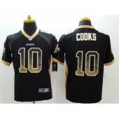 New Orleans Saints #10 Brandin Cooks Black Team Color Men Stitched Nike NFL Elite Drift Fashion Jersey