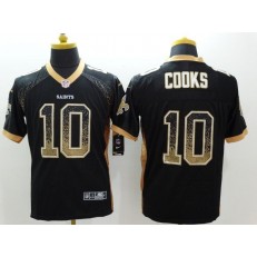 New Orleans Saints #10 Brandin Cooks Black Team Color Men Stitched Nike NFL Elite Drift Fashion Jersey