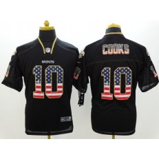 New Orleans Saints #10 Brandin Cooks USA Flag Fashion Black Men Elite Football Nike NFL Jersey