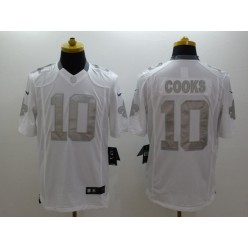 New Orleans Saints #10 Brandin Cooks White Men Stitched Nike NFL Limited Platinum Jersey