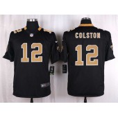 New Orleans Saints #12 Marques Colston Black Men Nike NFL Game Jersey