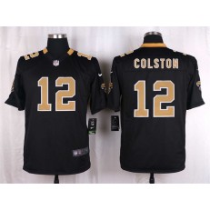 New Orleans Saints #12 Marques Colston Black Men Nike NFL Game Jersey