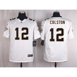 New Orleans Saints #12 Marques Colston White Men Nike NFL Game Jersey