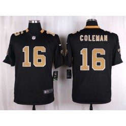 New Orleans Saints #16 Brandon Coleman Black Men Nike NFL Game Jersey